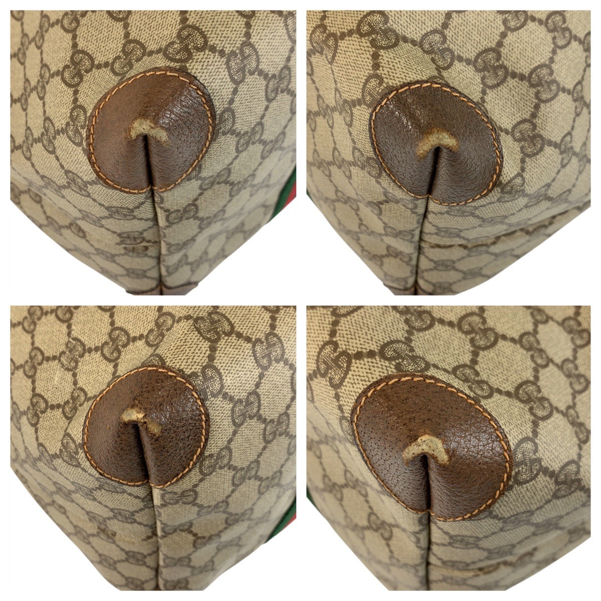 20576
GUCCI Vintage Sherry Line Beige Gold Hardware GG Supreme Canvas / Leather 012 39 6211 Tote Bag Boston Bag Ladies ABP56