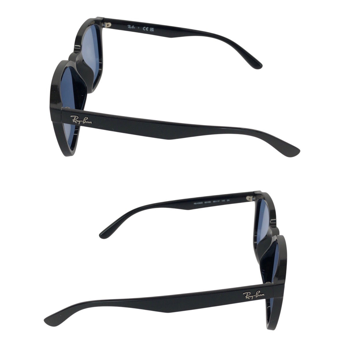 21573
Ray-Ban レイバン ブラック 黒 ブルー プラスチック RB4392D 601／80 66□17 145 2N サングラス メガネ 男女兼用 スクエア レディース SA14
