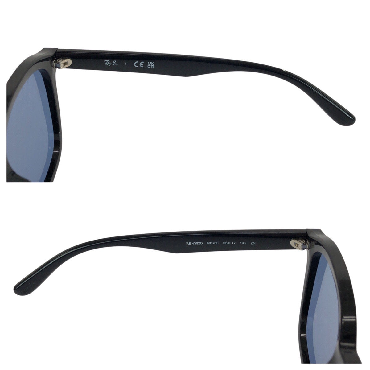 21573
Ray-Ban レイバン ブラック 黒 ブルー プラスチック RB4392D 601／80 66□17 145 2N サングラス メガネ 男女兼用 スクエア レディース SA14