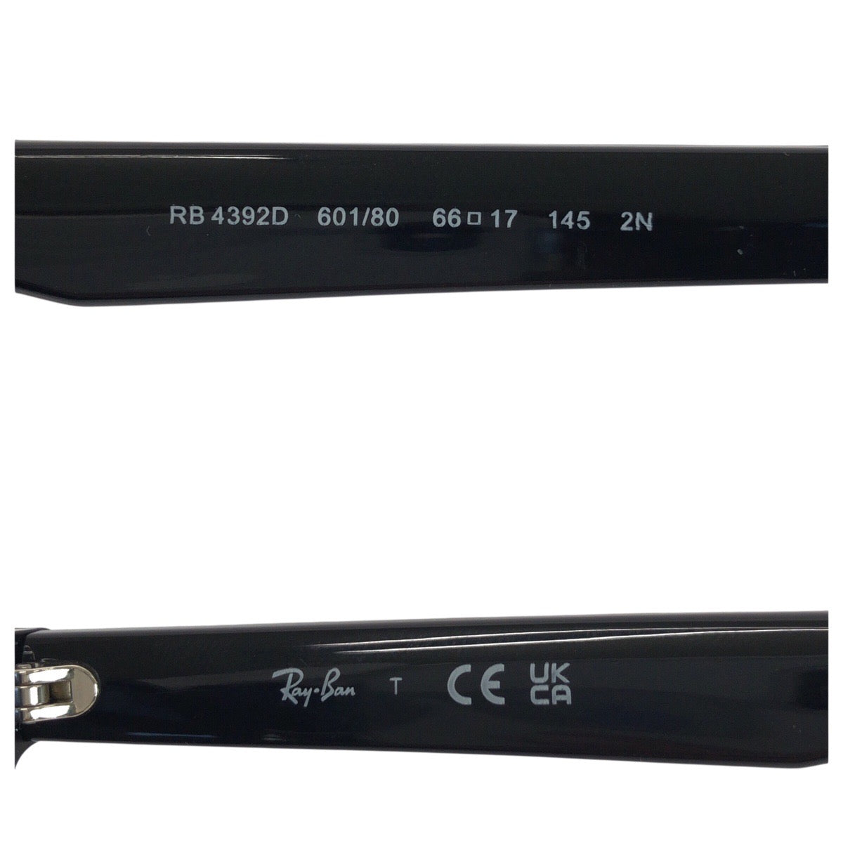 21573
Ray-Ban レイバン ブラック 黒 ブルー プラスチック RB4392D 601／80 66□17 145 2N サングラス メガネ 男女兼用 スクエア レディース SA14