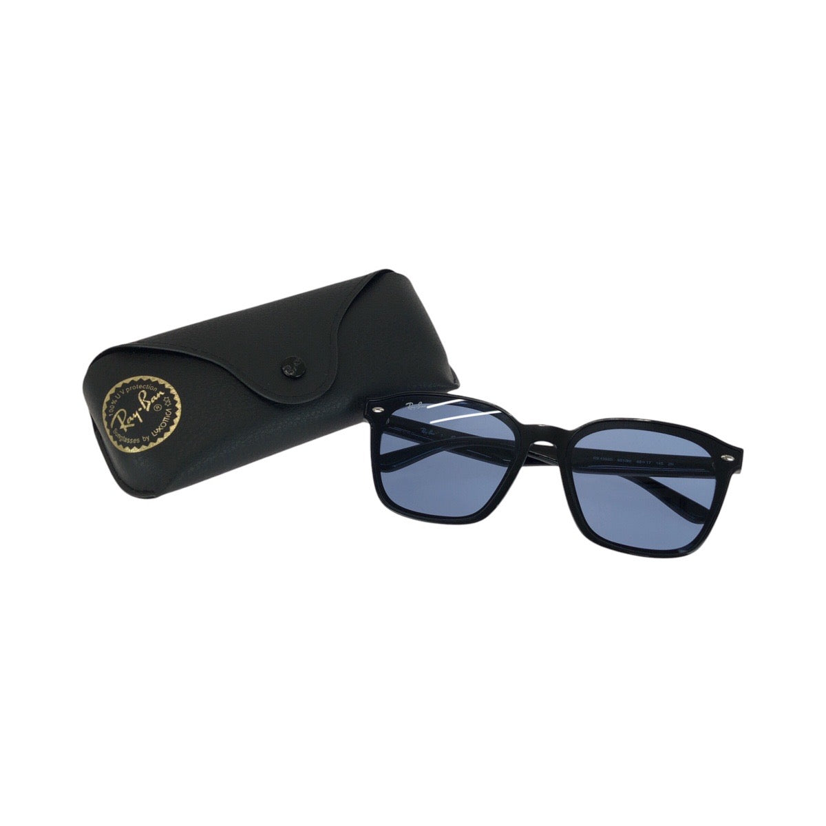 21573
Ray-Ban レイバン ブラック 黒 ブルー プラスチック RB4392D 601／80 66□17 145 2N サングラス メガネ 男女兼用 スクエア レディース SA14