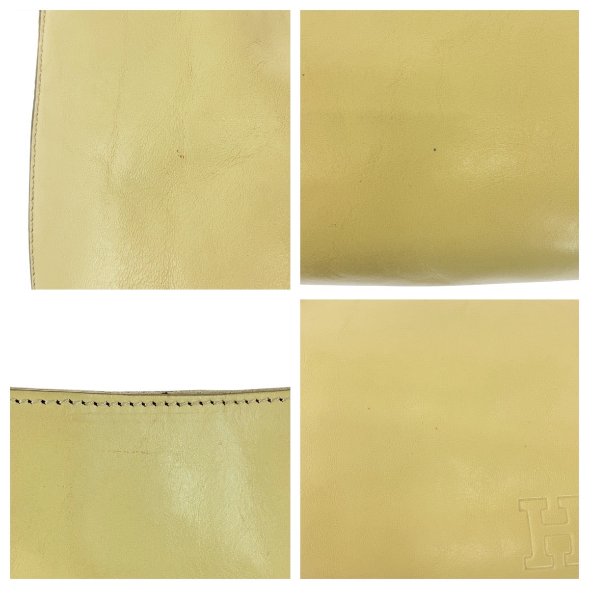 20580
HIROFU Hirofu Beige Cream Silver Hardware Leather 2007601 Shoulder Bag Women's ABP8