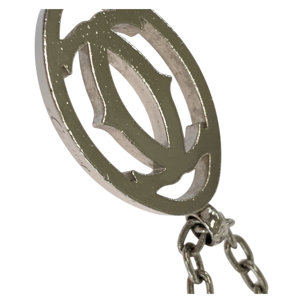 20581
CARTIER カルティエ ダブルC シルバー ステンレス T1220148 キーホルダー キーチェーン メンズ AB7