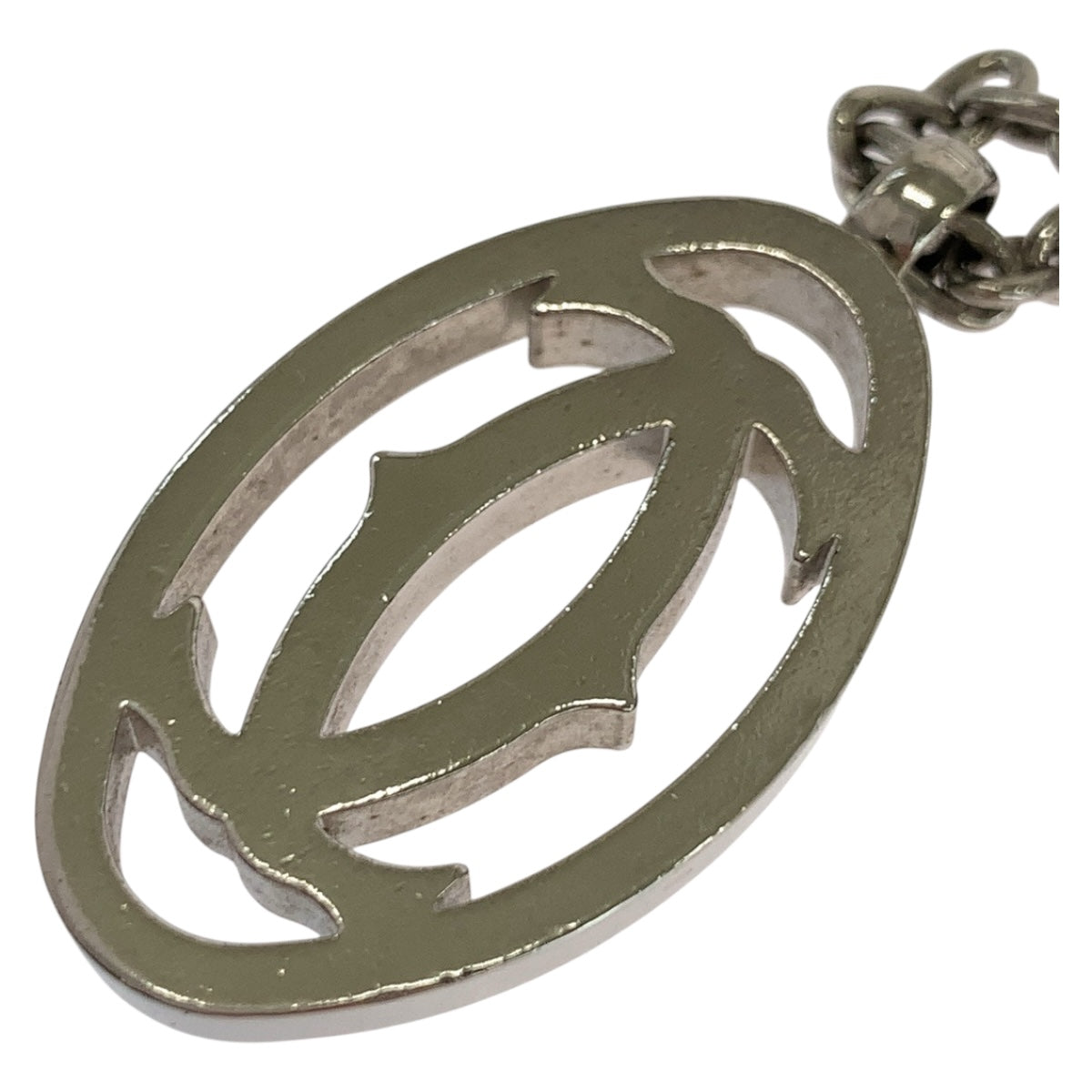 20581
CARTIER カルティエ ダブルC シルバー ステンレス T1220148 キーホルダー キーチェーン メンズ AB7