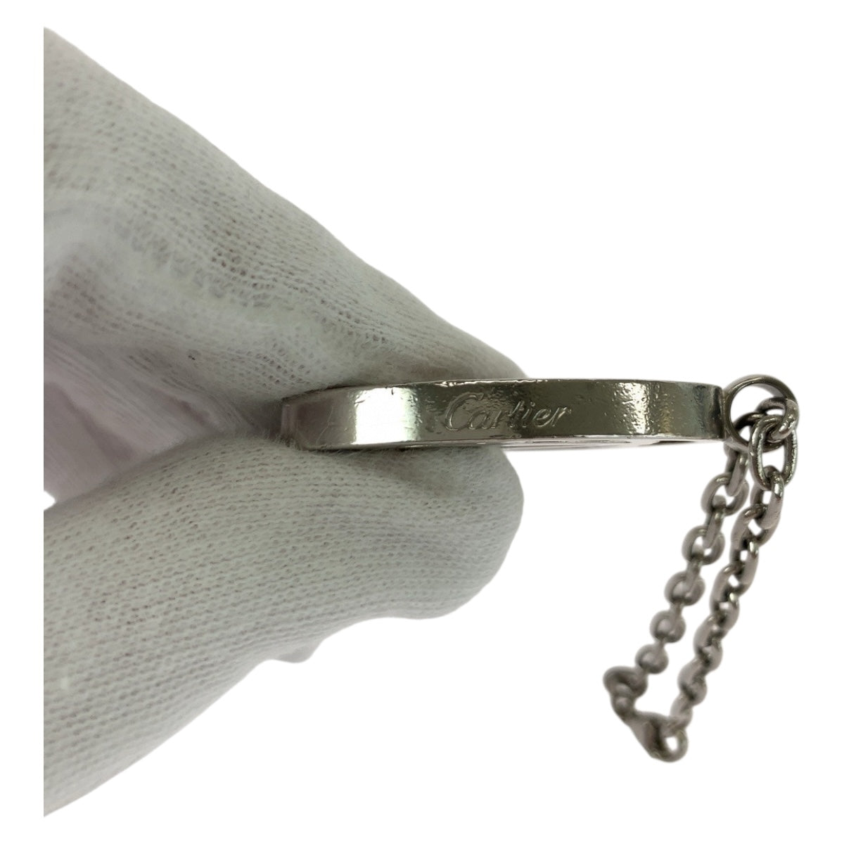 20581
CARTIER カルティエ ダブルC シルバー ステンレス T1220148 キーホルダー キーチェーン メンズ AB7