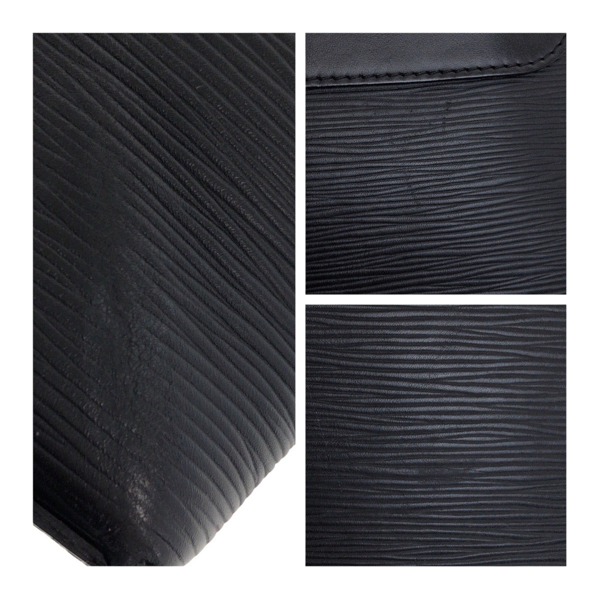 20582
LOUIS VUITTON ルイヴィトン エピ ポルト ドキュマン ジュール ブラック 黒 シルバー金具 レザー M50163 ビジネスバッグ ブリーフケース メンズ AB58