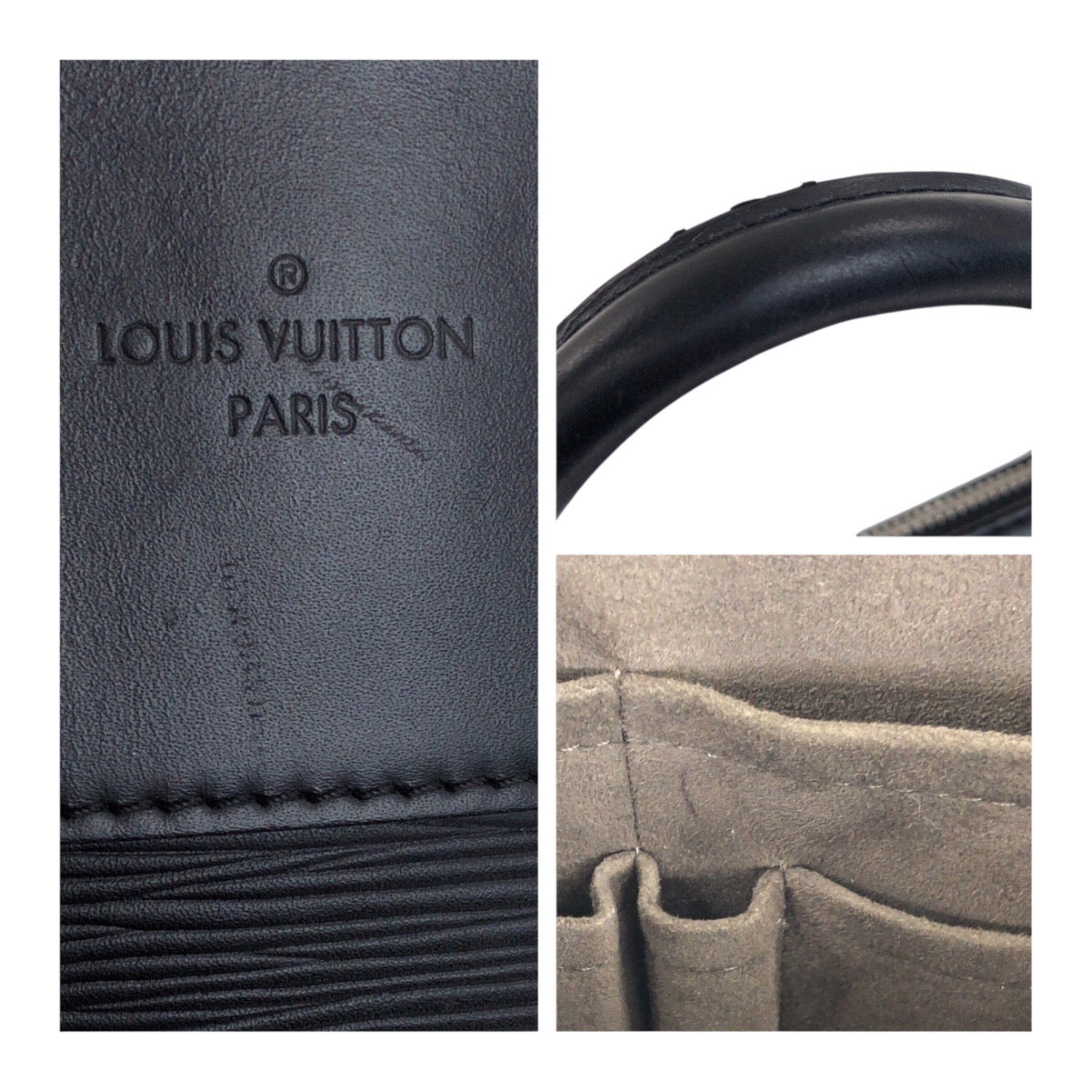 20582
LOUIS VUITTON ルイヴィトン エピ ポルト ドキュマン ジュール ブラック 黒 シルバー金具 レザー M50163 ビジネスバッグ ブリーフケース メンズ AB58