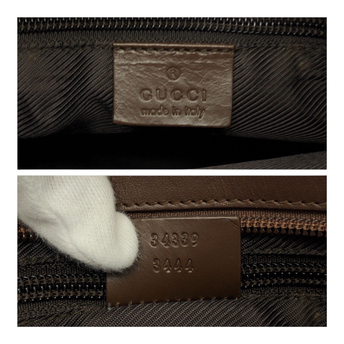 20587
GUCCI グッチ ブラウン ベージュ シルバー金具 GGキャンバス / レザー 34339 トートバッグ ショルダーバッグ レディース AB35