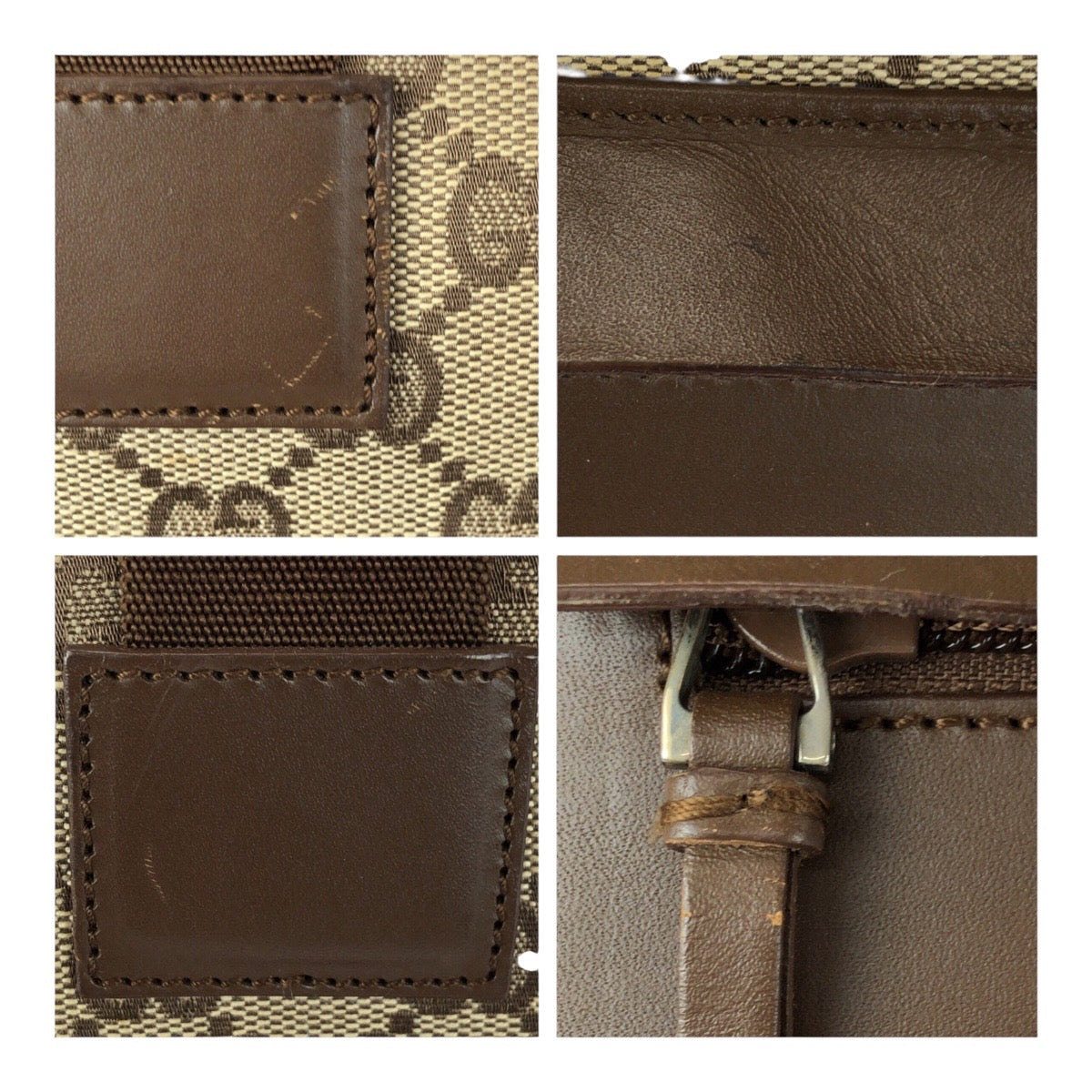 20587
GUCCI グッチ ブラウン ベージュ シルバー金具 GGキャンバス / レザー 34339 トートバッグ ショルダーバッグ レディース AB35