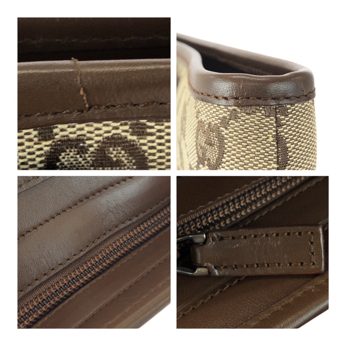 20587
GUCCI グッチ ブラウン ベージュ シルバー金具 GGキャンバス / レザー 34339 トートバッグ ショルダーバッグ レディース AB35