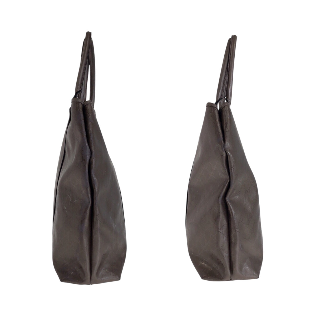 20588
GUCCI Imprime Metallic Brown Silver Hardware PVC 223668 Tote Bag Handbag Women's AB30