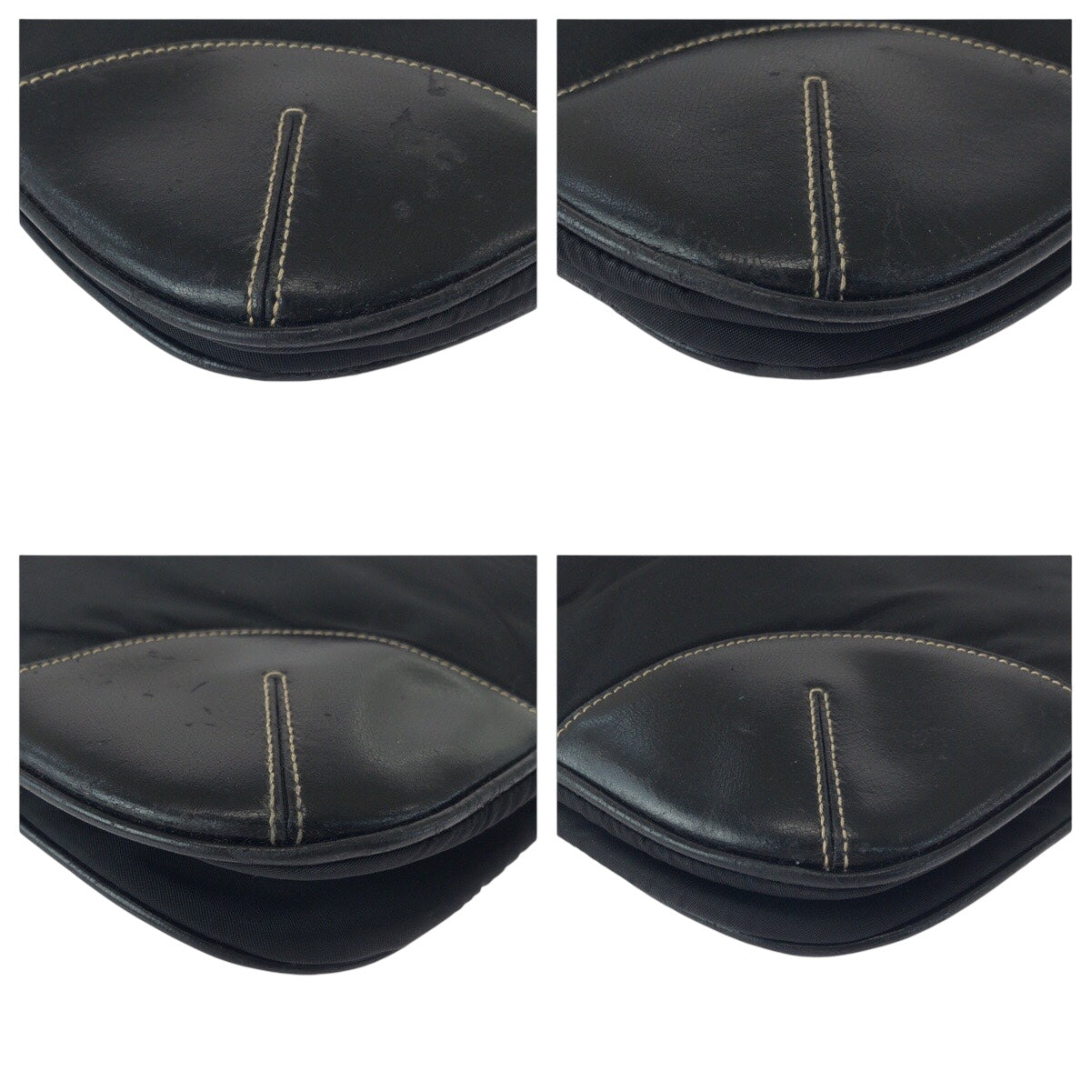 20589
PRADA プラダ テスート 三角ロゴプレート ブラック 黒 シルバー金具 ナイロン / レザー ショルダーバッグ ポシェット レディース ABP38