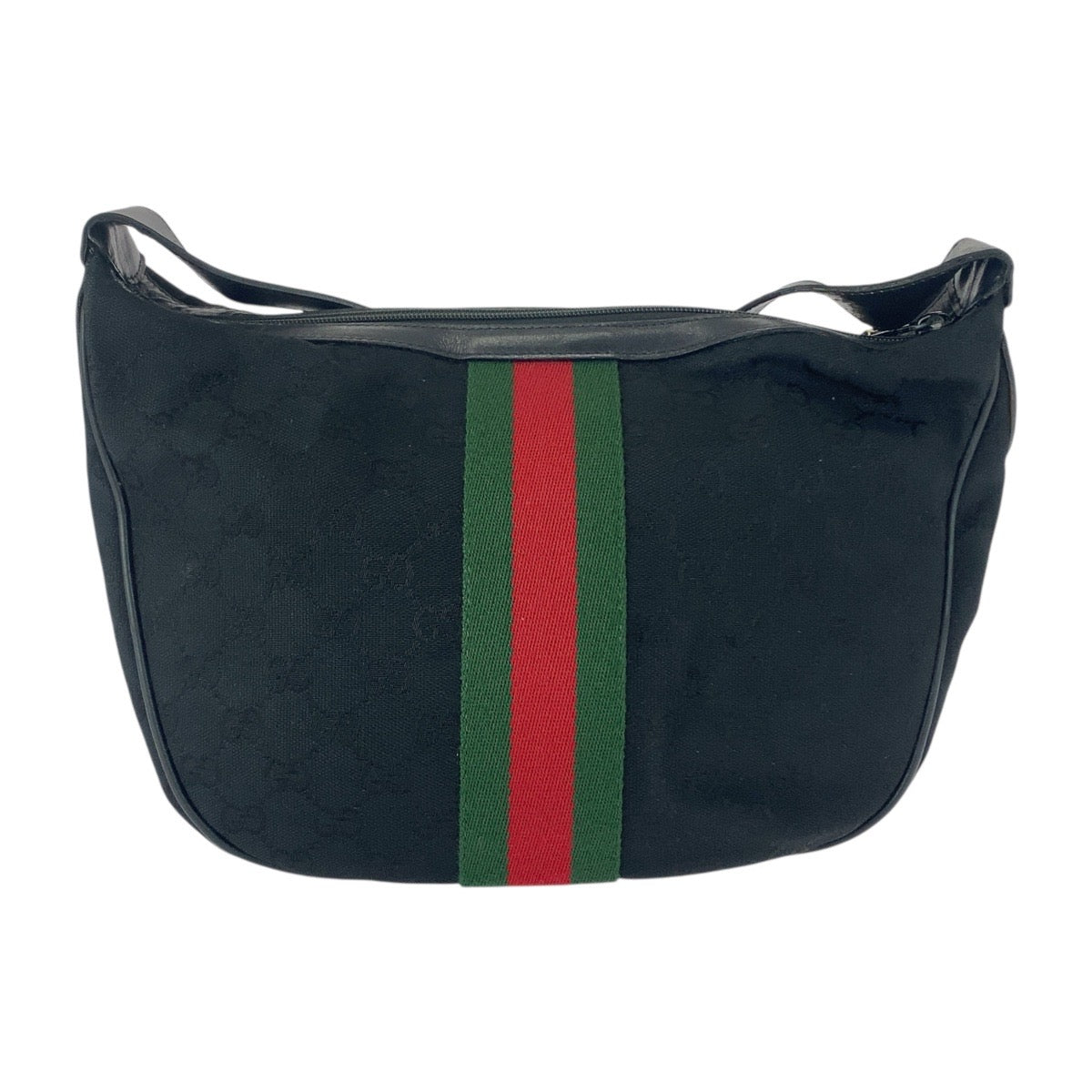 20597
GUCCI グッチ ヴィンテージ シェリーライン オールドグッチ ブラック 黒 ゴールド金具 GGキャンバス / レザー 010 378 ショルダーバッグ ポシェット レディース ABP36