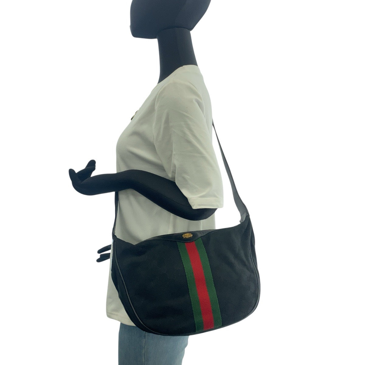 20597
GUCCI グッチ ヴィンテージ シェリーライン オールドグッチ ブラック 黒 ゴールド金具 GGキャンバス / レザー 010 378 ショルダーバッグ ポシェット レディース ABP36