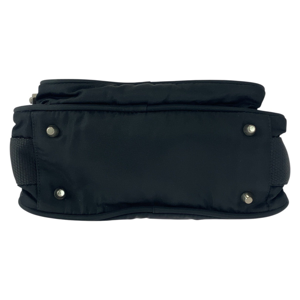 20599
PRADA プラダ テスート 三角ロゴプレート ブラック 黒 シルバー金具 ナイロン ショルダーバッグ ポシェット レディース ABP42