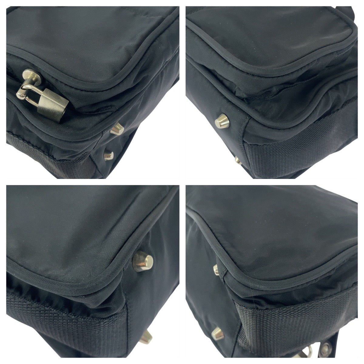 20599
PRADA プラダ テスート 三角ロゴプレート ブラック 黒 シルバー金具 ナイロン ショルダーバッグ ポシェット レディース ABP42