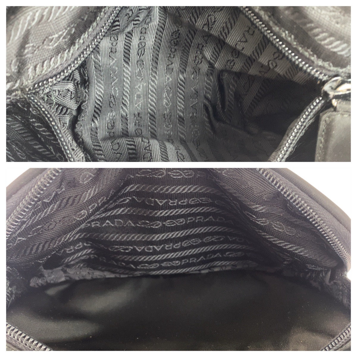 20599
PRADA プラダ テスート 三角ロゴプレート ブラック 黒 シルバー金具 ナイロン ショルダーバッグ ポシェット レディース ABP42