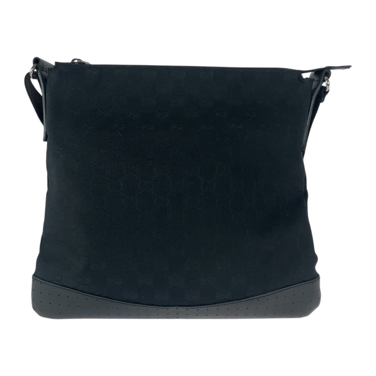 20603
GUCCI グッチ ブラック 黒 シルバー金具 GGキャンバス / レザー 145857 ショルダーバッグ メッセンジャーバッグ レディース AB28
