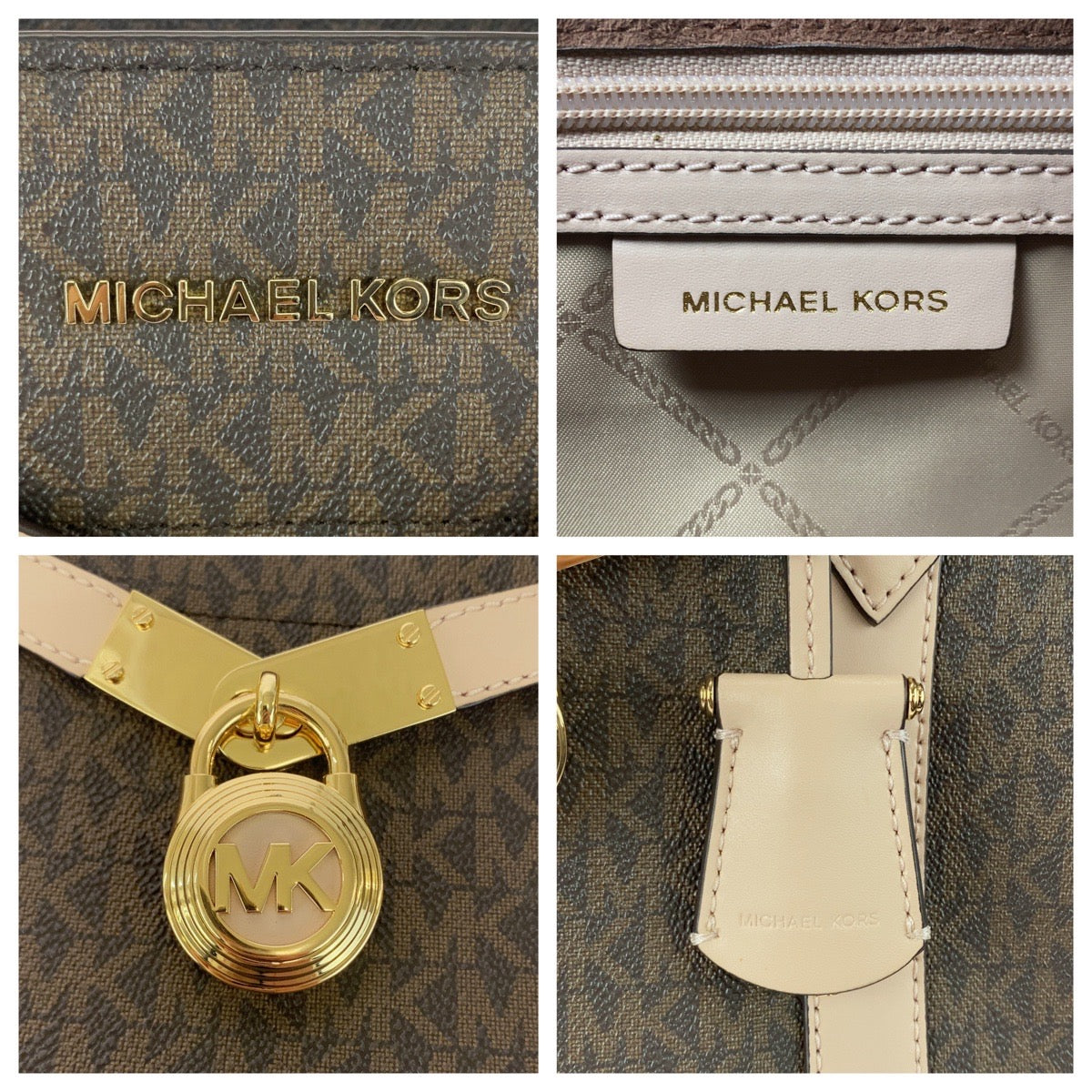 20604
Michael Kors MK Signature Hamilton Satchel Brown Beige PVC 30F9G0HS3B Handbag Tote Bag Shoulder Bag 2WAY Women's SA15
