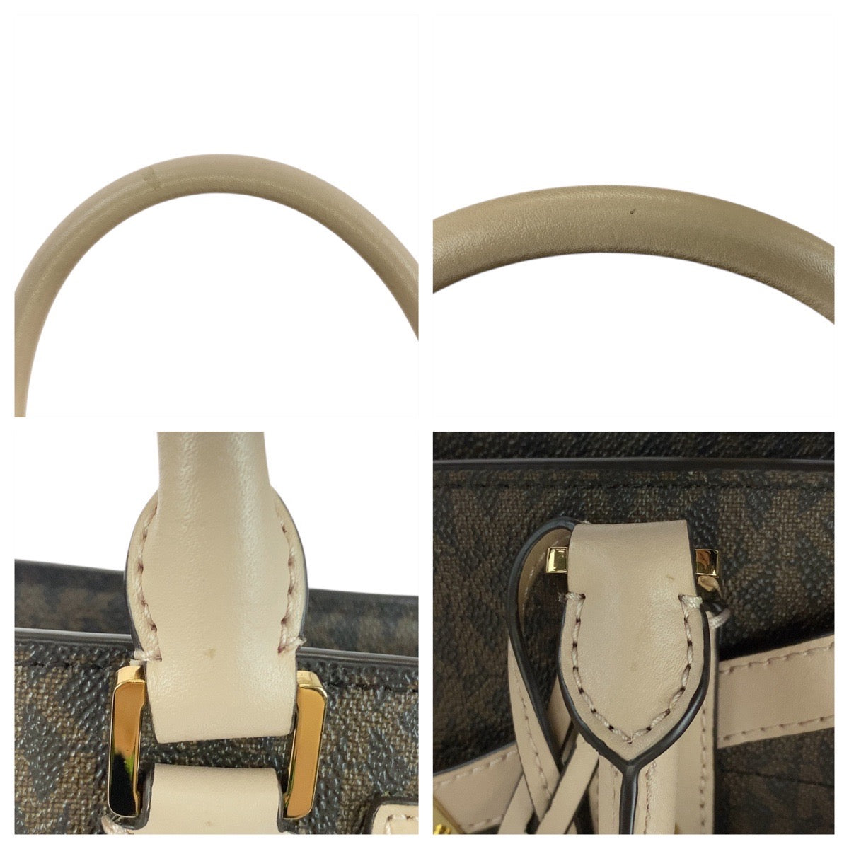20604
Michael Kors MK Signature Hamilton Satchel Brown Beige PVC 30F9G0HS3B Handbag Tote Bag Shoulder Bag 2WAY Women's SA15