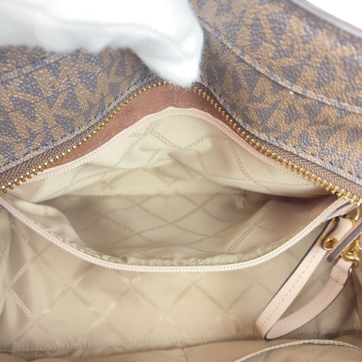 20604
Michael Kors MK Signature Hamilton Satchel Brown Beige PVC 30F9G0HS3B Handbag Tote Bag Shoulder Bag 2WAY Women's SA15