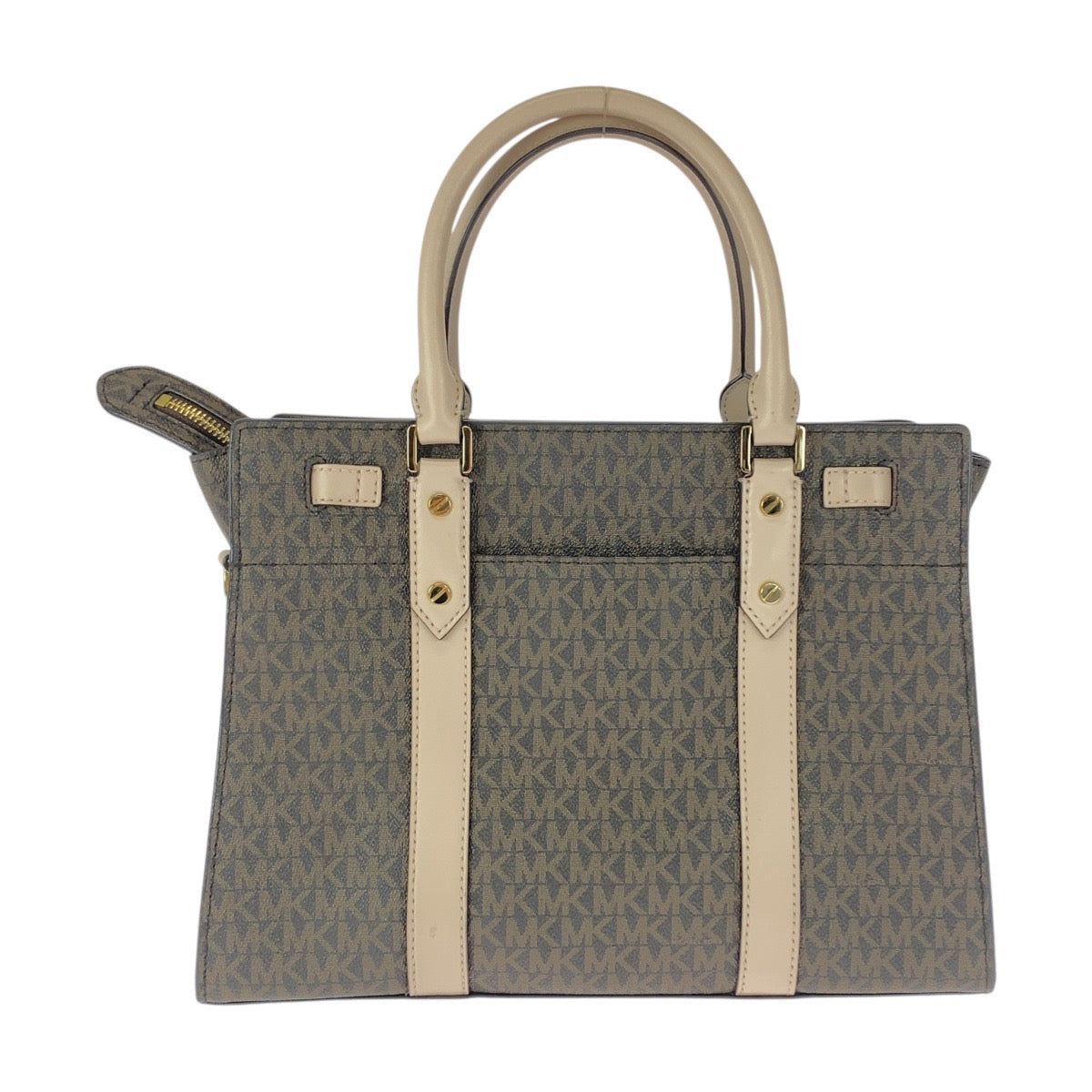 20604
Michael Kors MK Signature Hamilton Satchel Brown Beige PVC 30F9G0HS3B Handbag Tote Bag Shoulder Bag 2WAY Women's SA15