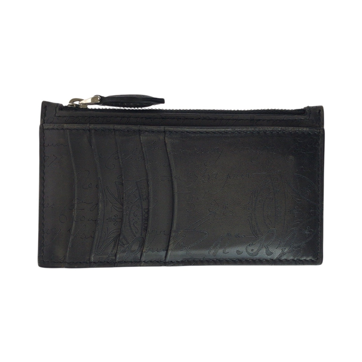 20605
Berluti ベルルッティ カリグラフィ スクリット ダークグレー シルバー金具 レザー カードケース コインケース フラグメントケース メンズ ABP49