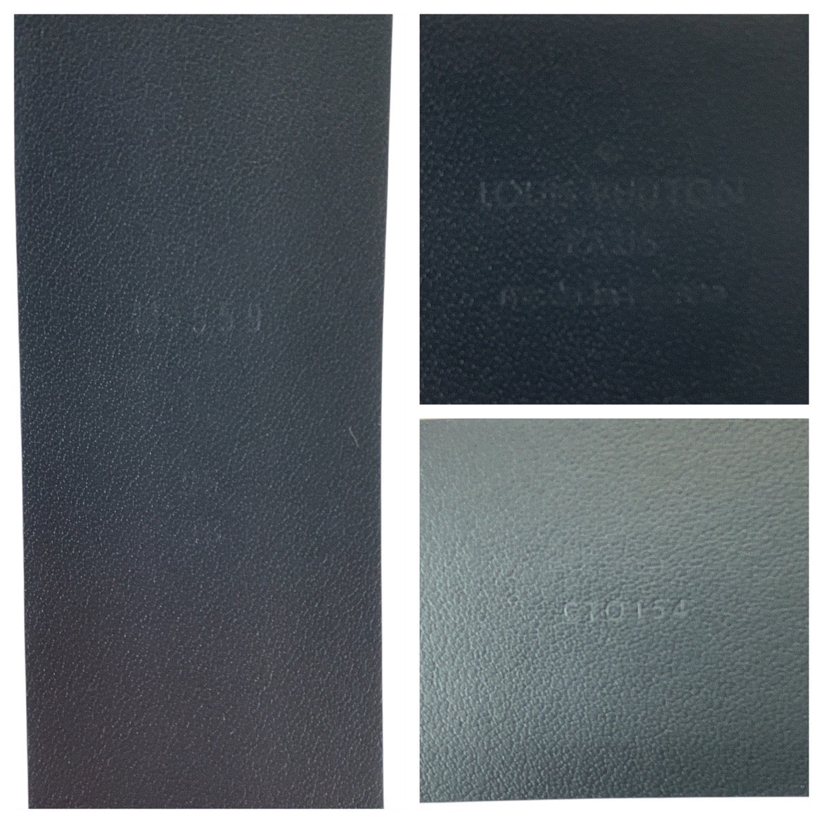 20608
LOUIS VUITTON ルイヴィトン 95cm/38インチ ブラック 黒 シルバー金具 レザー M9559 ベルト メンズ ABP35