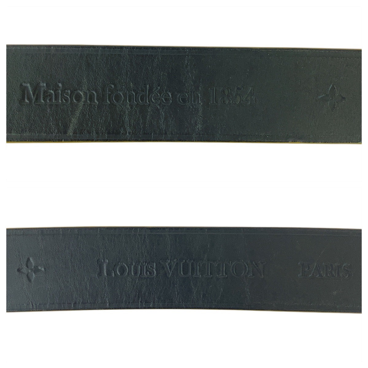 20608
LOUIS VUITTON ルイヴィトン 95cm/38インチ ブラック 黒 シルバー金具 レザー M9559 ベルト メンズ ABP35