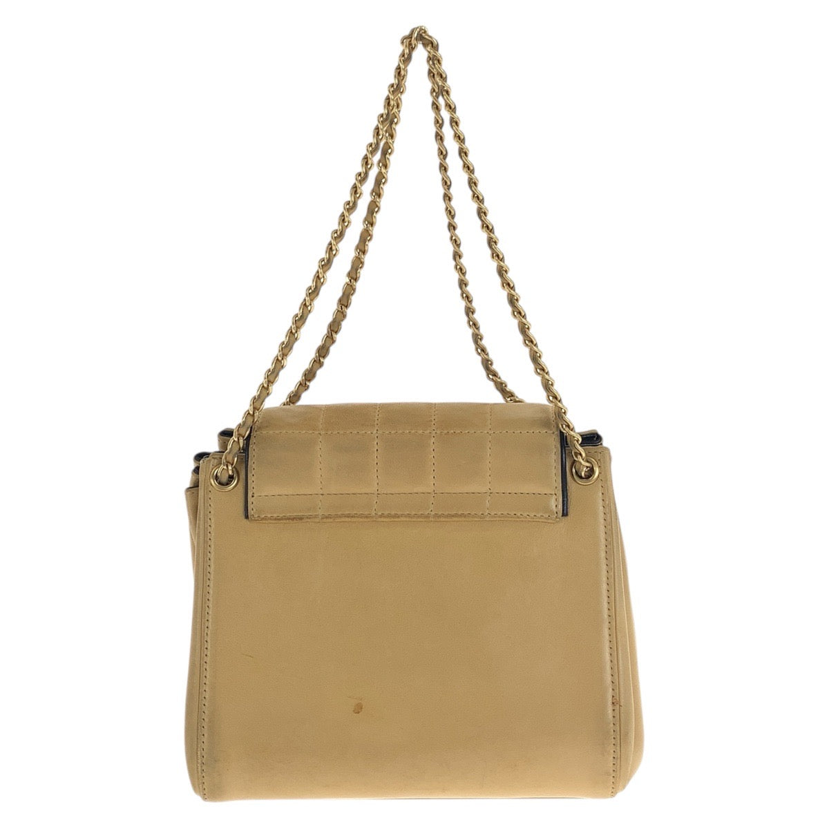 20610
CHANEL シャネル ヴィンテージ 2.55 チョコバー ターンロック ベージュ ゴールド金具 ラムスキン ショルダーバッグ チェーンショルダーバッグ レディース AB100