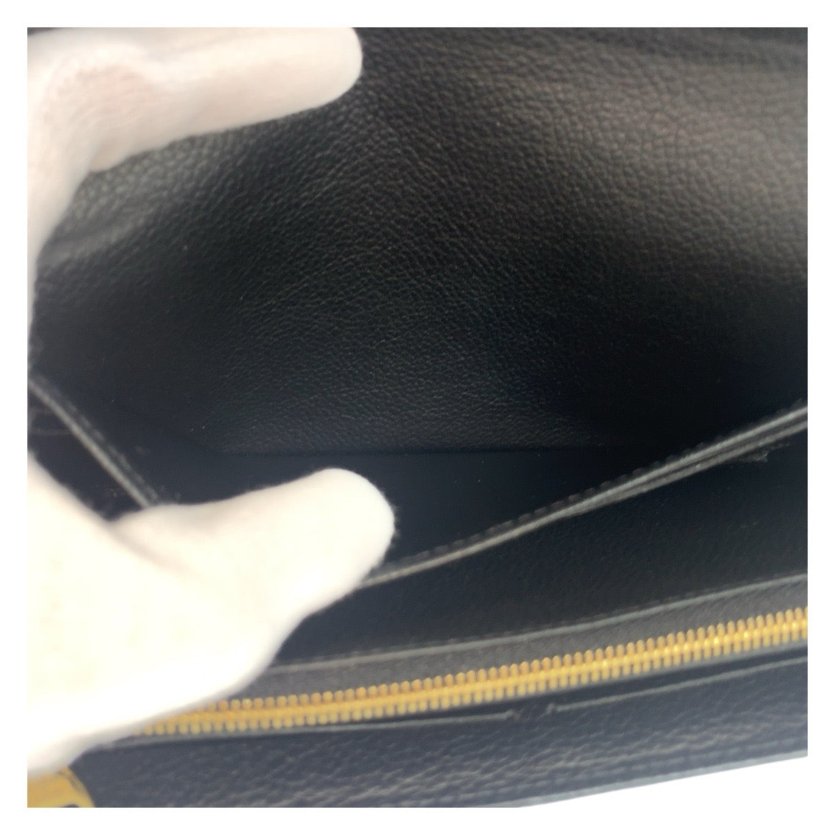20611
LOUIS VUITTON ルイヴィトン モノグラム アンプラント ポルトフォイユサラ ノワール ブラック 黒 ゴールド金具 レザー M61182 長財布 ロングウォレット レディース AB36