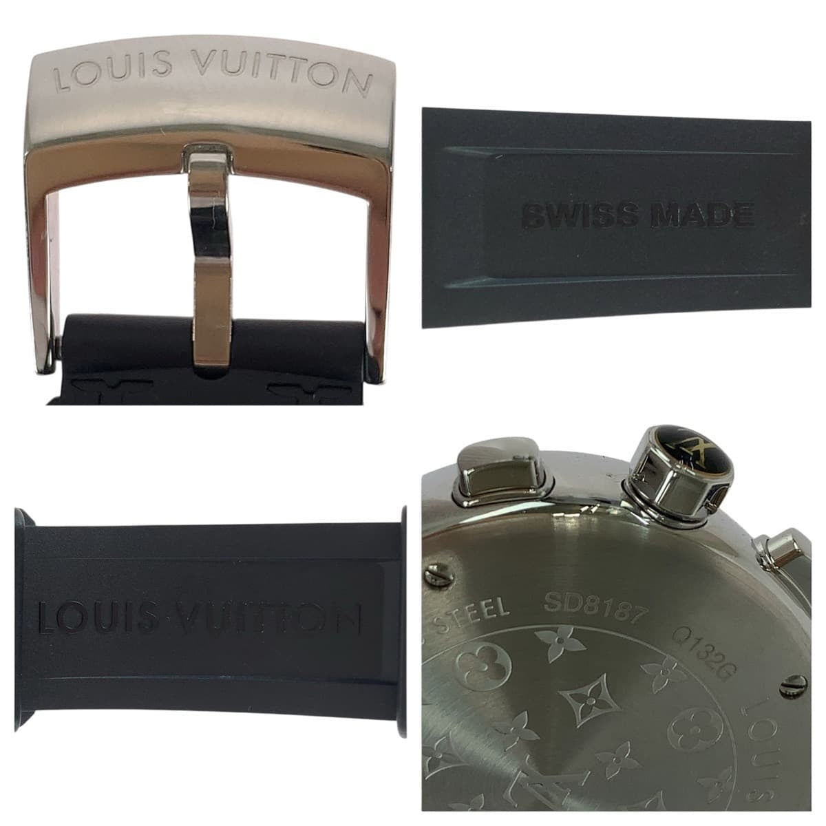 20614
LOUIS VUITTON ルイヴィトン タンブール ラブリーカップ ブラック 黒 シルバー ステンレス / ラバー / ガラス Q132G 腕時計 クオーツ クオーツ ブラック文字盤 レディース A150