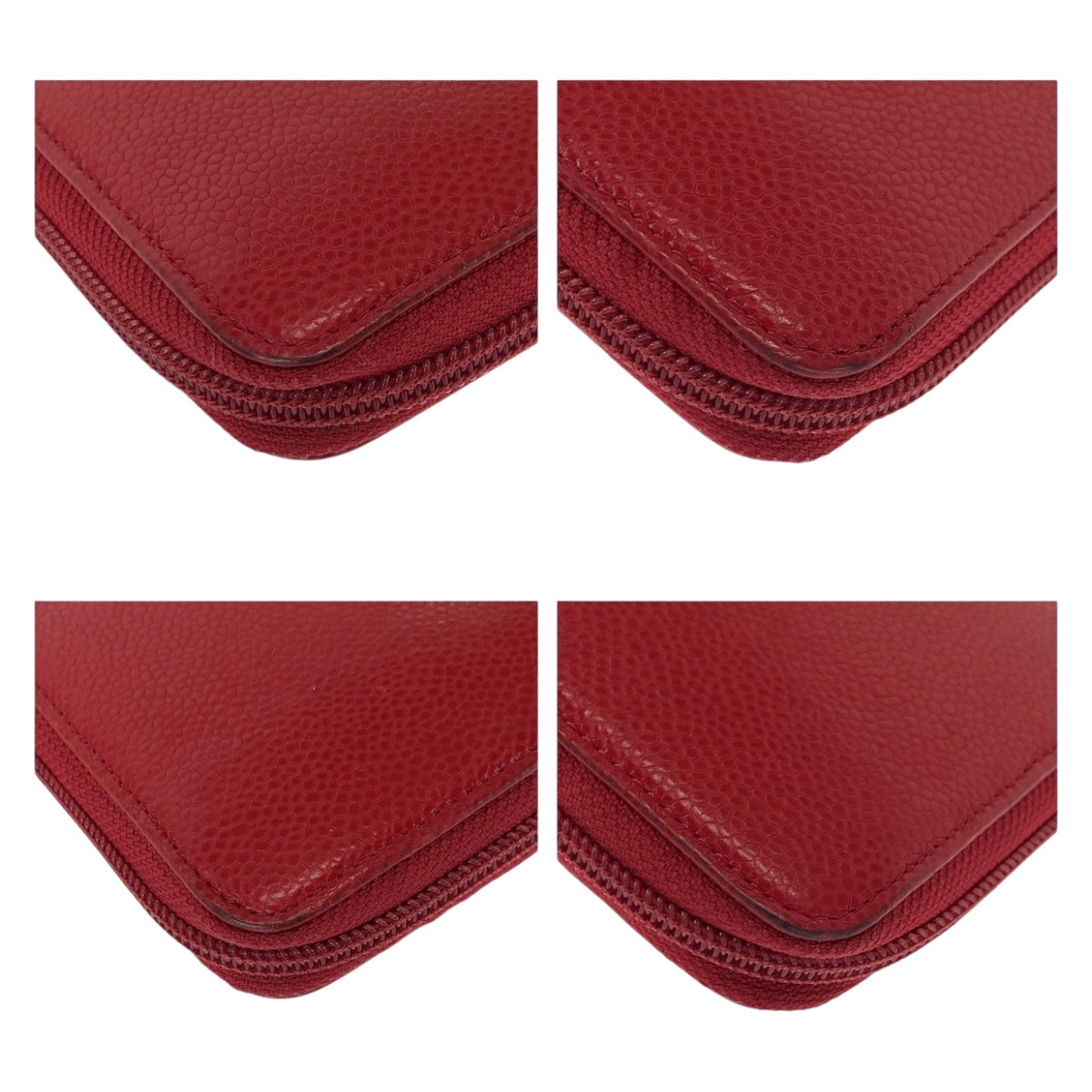 20617
CHANEL シャネル ココマーク レッド ゴールド金具 レザー 長財布 ラウンドファスナー レディース ABP56