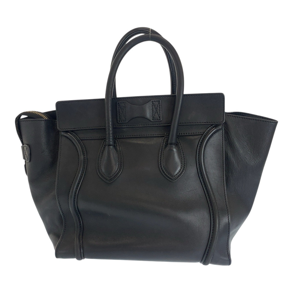 20618
CELINE セリーヌ ラゲージ ミニショッパー ブラック 黒 ゴールド金具 レザー F SA 0132 トートバッグ ハンドバッグ レディース AB63