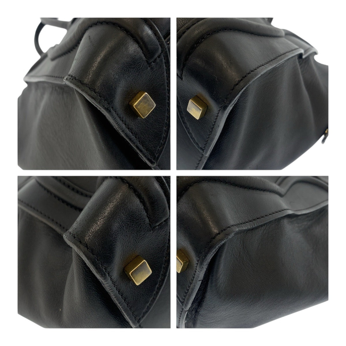 20618
CELINE セリーヌ ラゲージ ミニショッパー ブラック 黒 ゴールド金具 レザー F SA 0132 トートバッグ ハンドバッグ レディース AB63