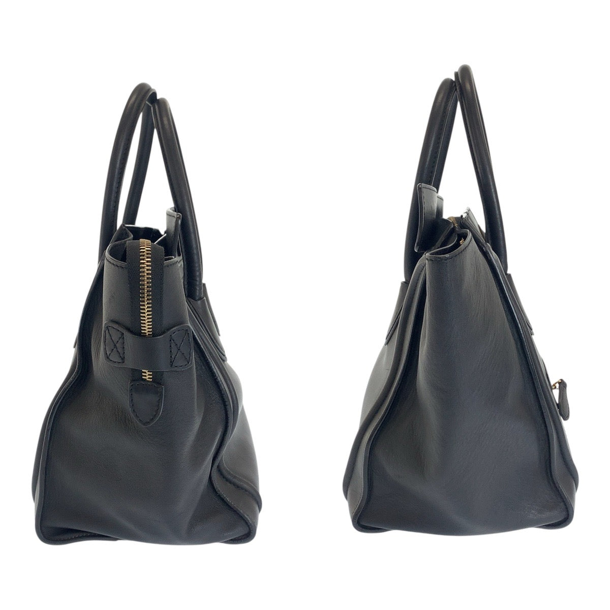 20618
CELINE セリーヌ ラゲージ ミニショッパー ブラック 黒 ゴールド金具 レザー F SA 0132 トートバッグ ハンドバッグ レディース AB63