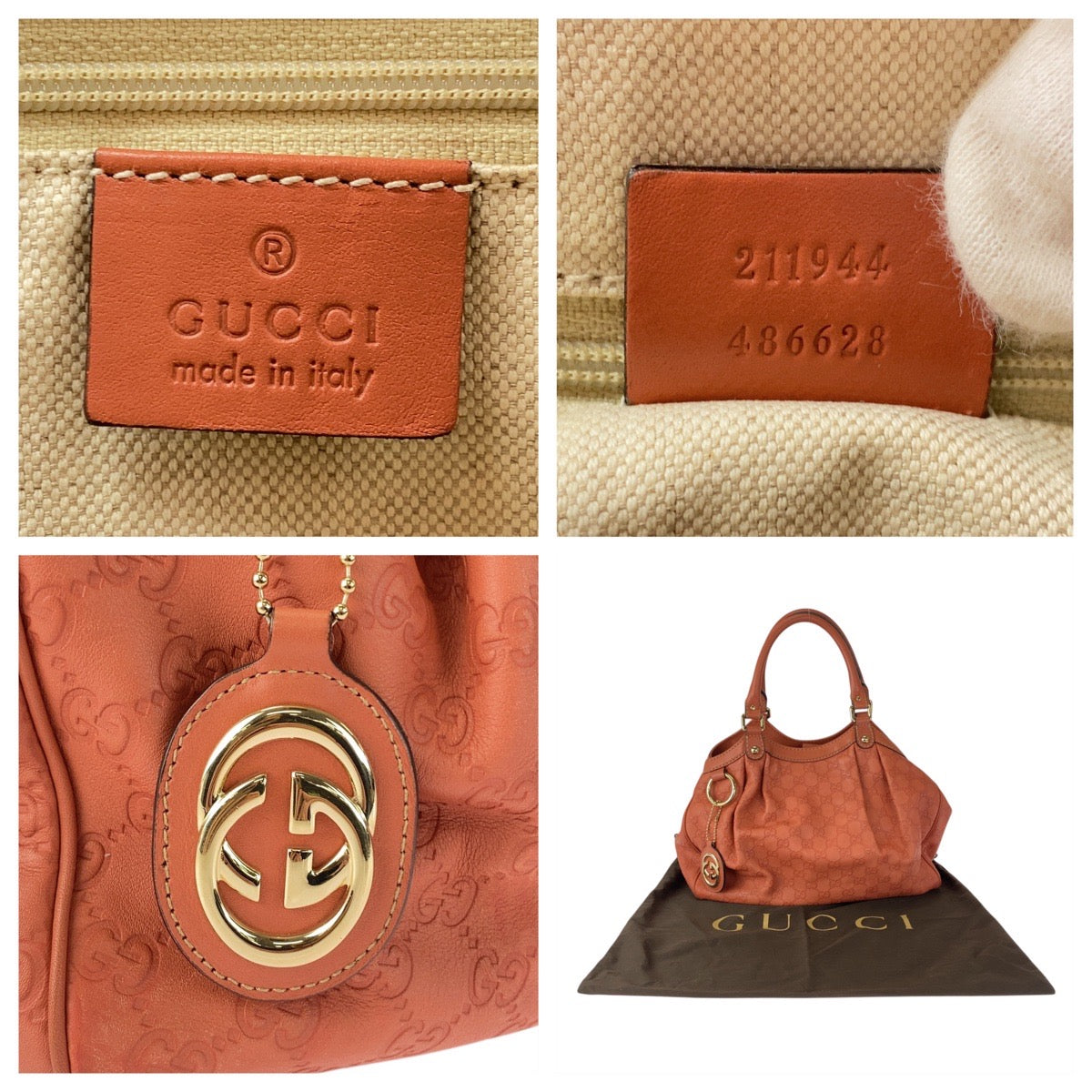 20620
GUCCI グッチ グッチ シマ スーキー ピンク ゴールド金具 レザー 211944 トートバッグ ショルダーバッグ レディース AB42