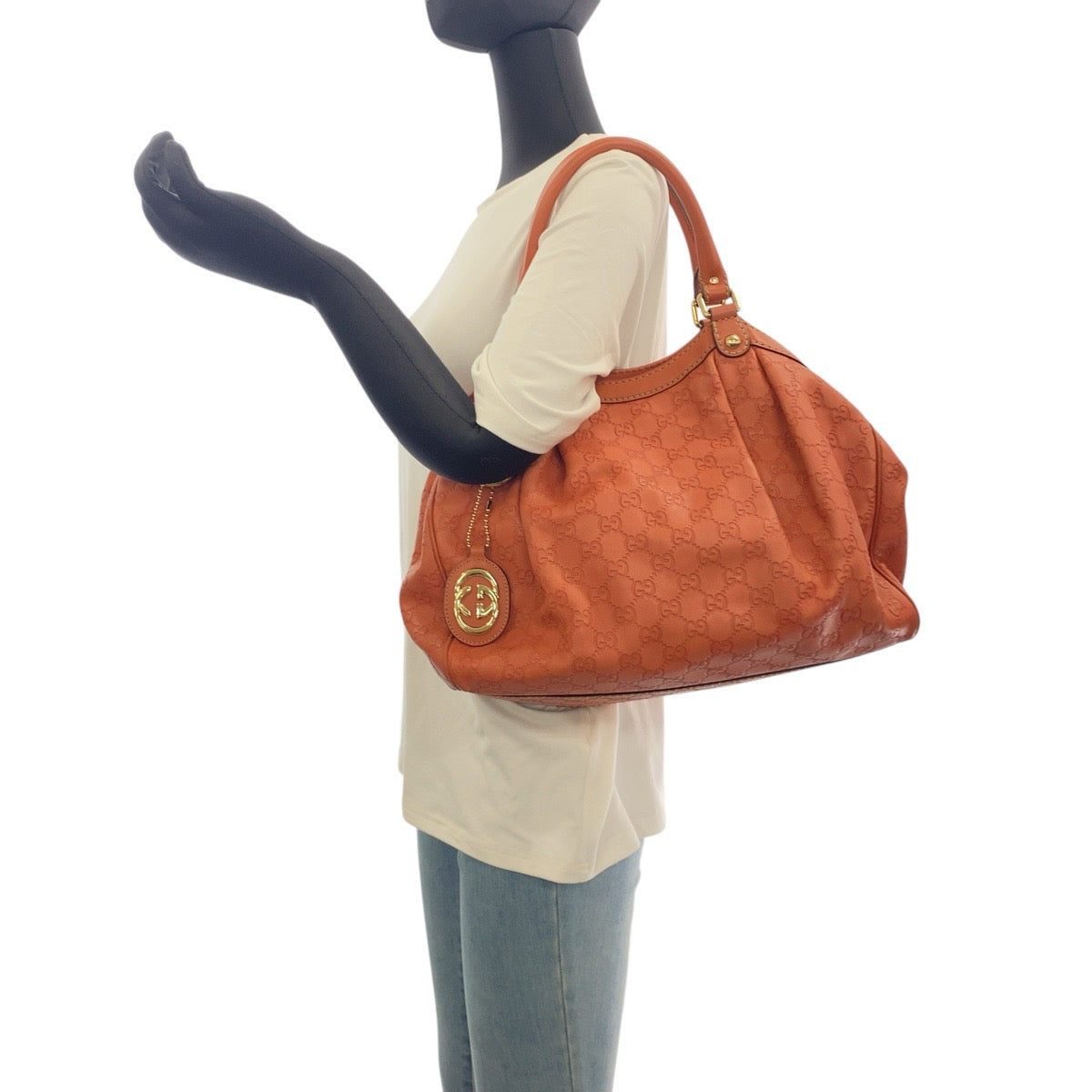 20620
GUCCI グッチ グッチ シマ スーキー ピンク ゴールド金具 レザー 211944 トートバッグ ショルダーバッグ レディース AB42