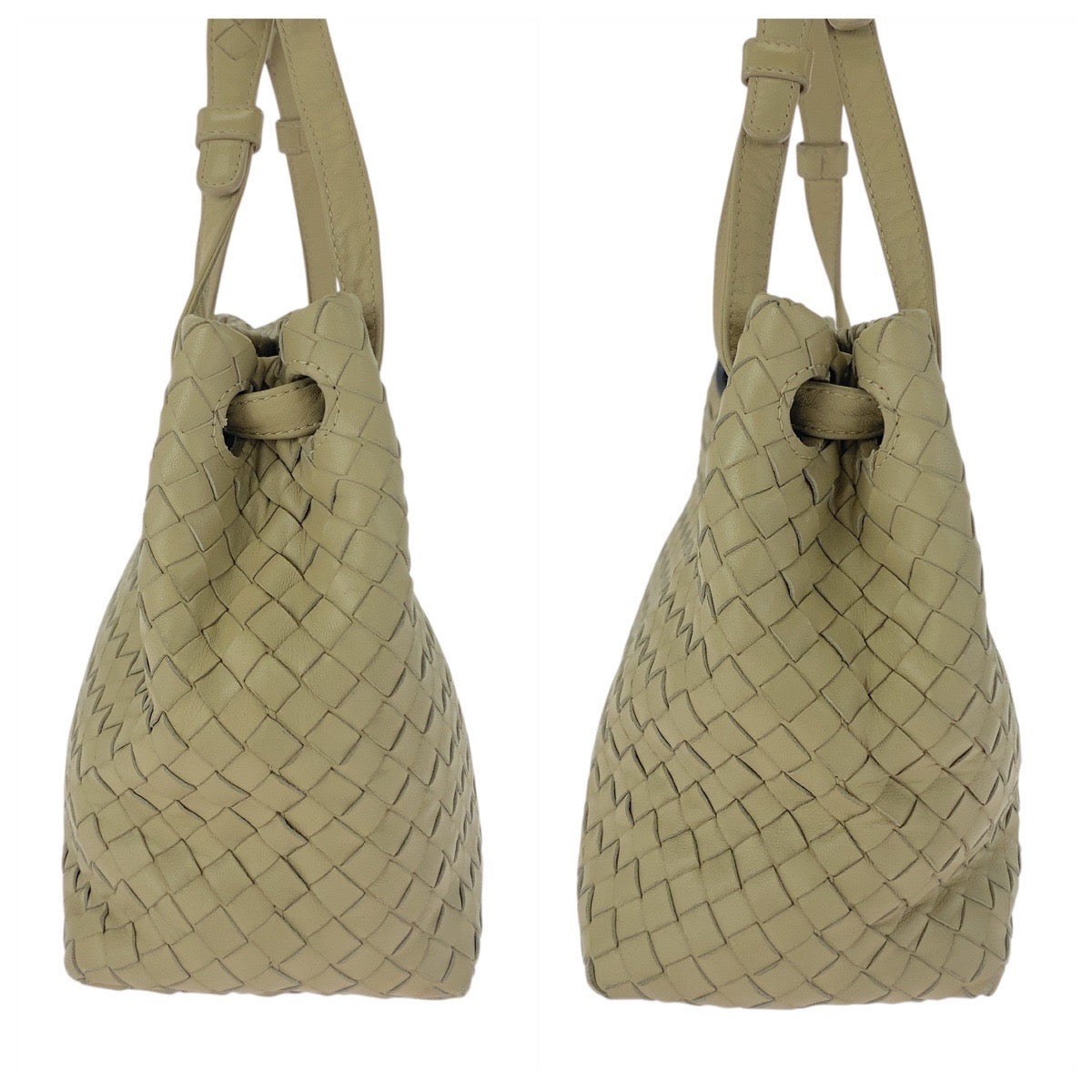 20621
BOTTEGAVENETA ボッテガヴェネタ イントレチャート ガルダ ベージュ ガンメタ金具 レザー B0598 7987Q トートバッグ ハンドバッグ ショルダーバッグ レディース AB63