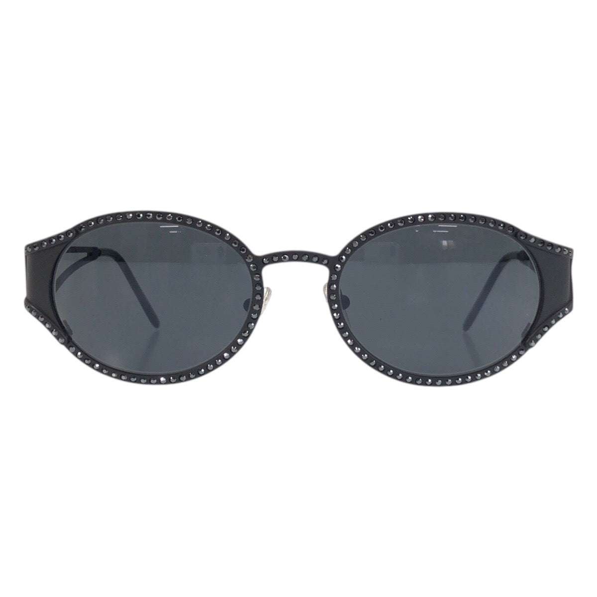 20626
Supreme シュプリーム スワロフスキー ブラック メタル サングラス ミラーサングラス オーバル レディース N75