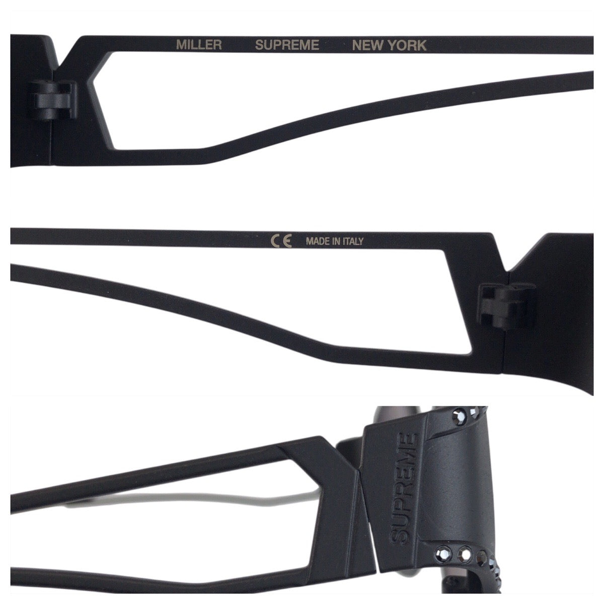 20626
Supreme シュプリーム スワロフスキー ブラック メタル サングラス ミラーサングラス オーバル レディース N75