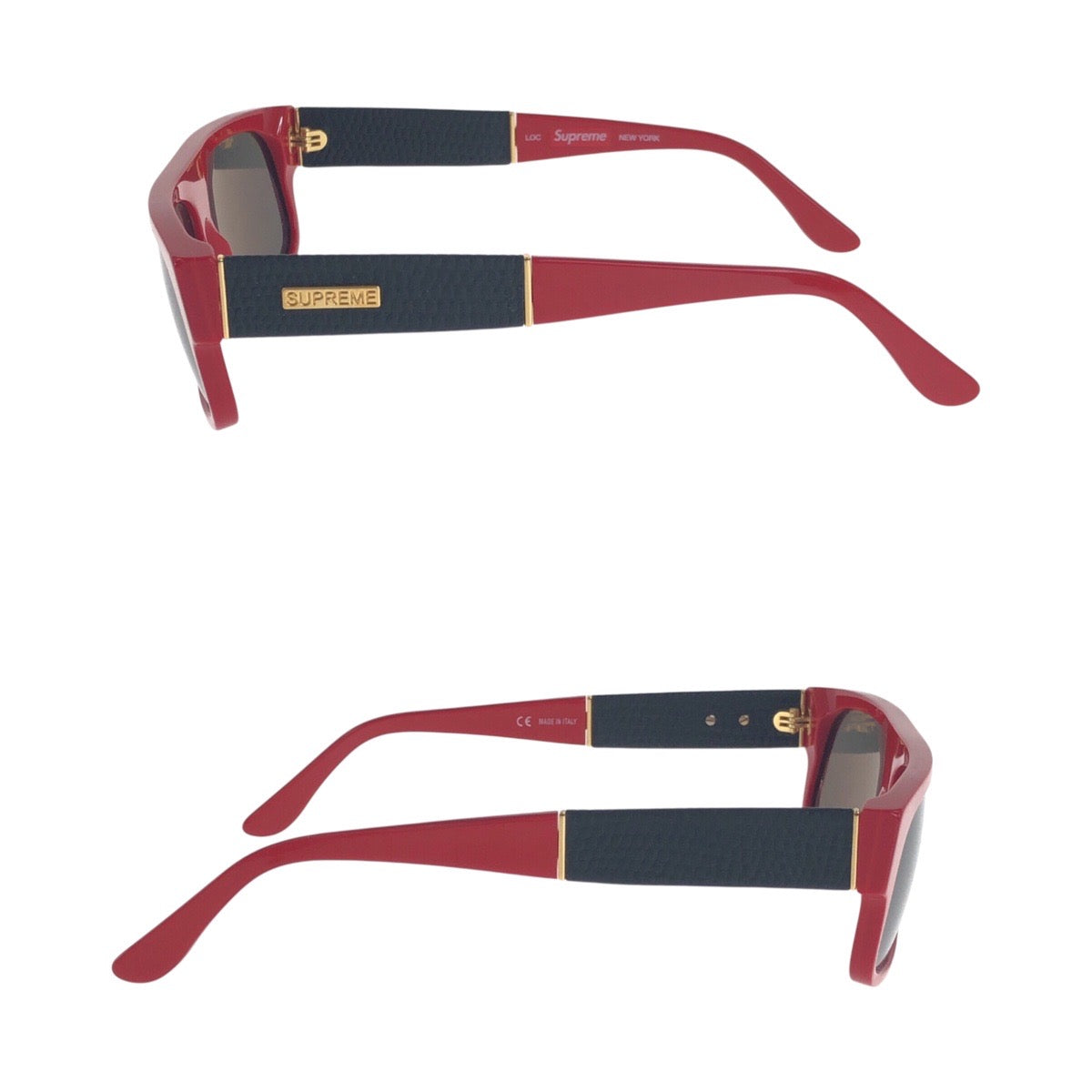 20638
Supreme シュプリーム レッド ブラック ゴールド金具 プラスチック 2015ss0507011 サングラス メガネ スクエア メンズ SA30