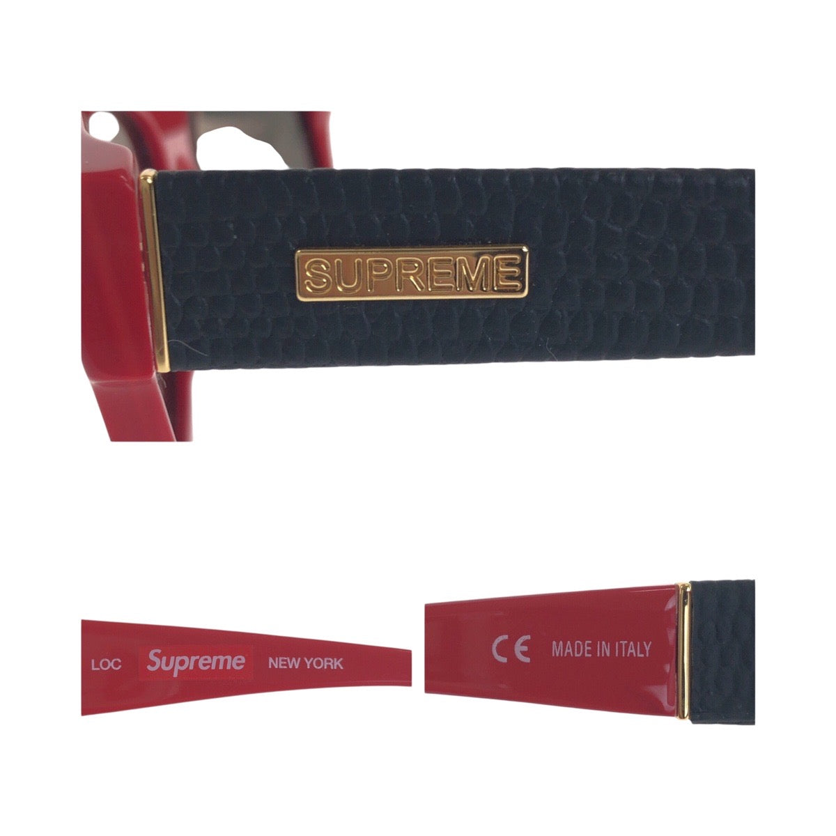 20638
Supreme シュプリーム レッド ブラック ゴールド金具 プラスチック 2015ss0507011 サングラス メガネ スクエア メンズ SA30