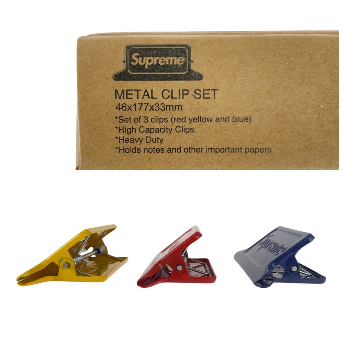 20640
Supreme SUPREME×DULTON Red Blue Yellow Metal Clip Set of 3 Men's N7
