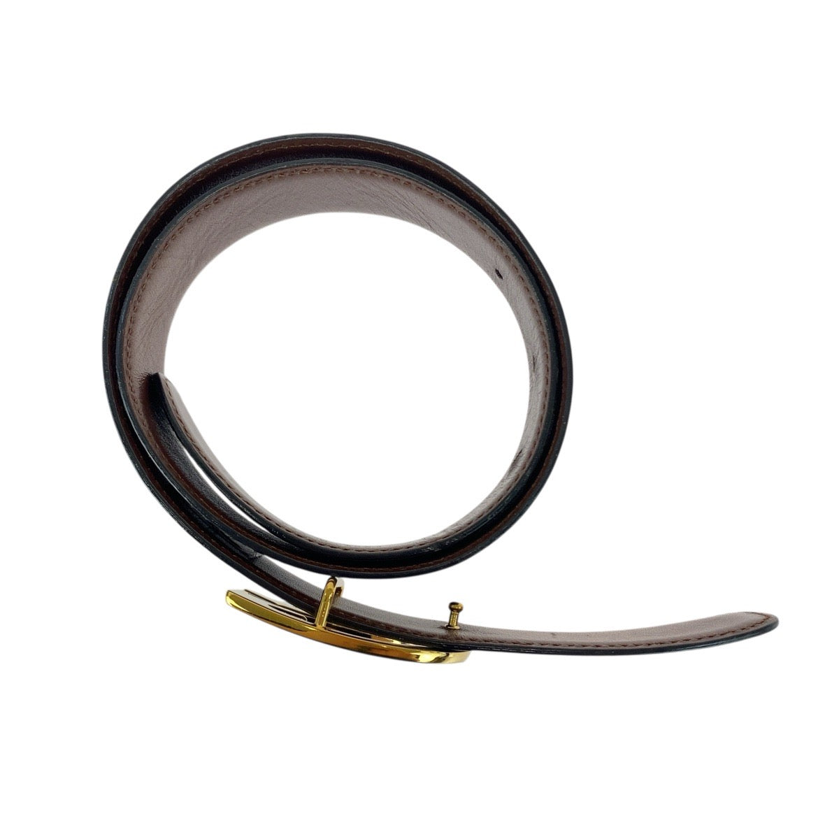 20645
GUCCI グッチ Gバックル 60cm/24インチ ブラック 黒 ゴールド金具 レザー 036 194 0956 ベルト レディース AB9