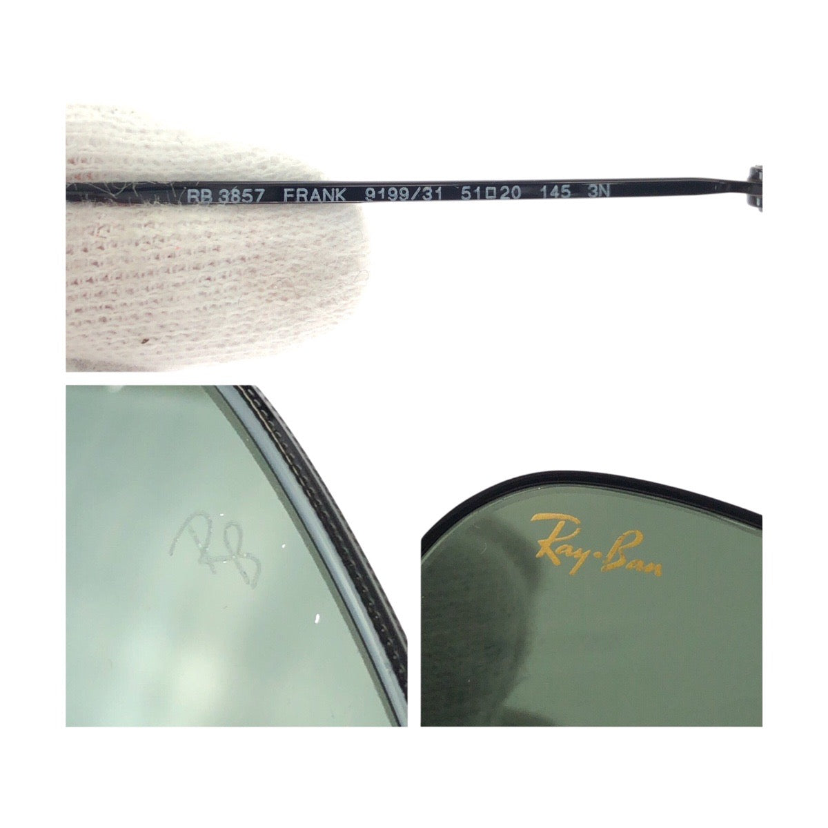 20648
Ray-Ban レイバン ヴィンテージ アビエーター ブラック 黒 メタル RB3857 FRANK 9199/31 51□20 145 3N サングラス 男女兼用 ウェリントン メンズ ABP20