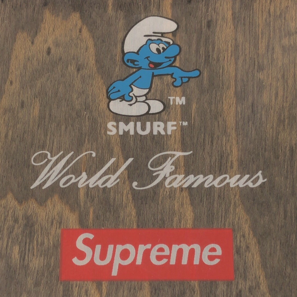 20653
Supreme Smurfs Skateboard Logo Red Multi-color Wood Sports Equipment Skateboard Men's N42