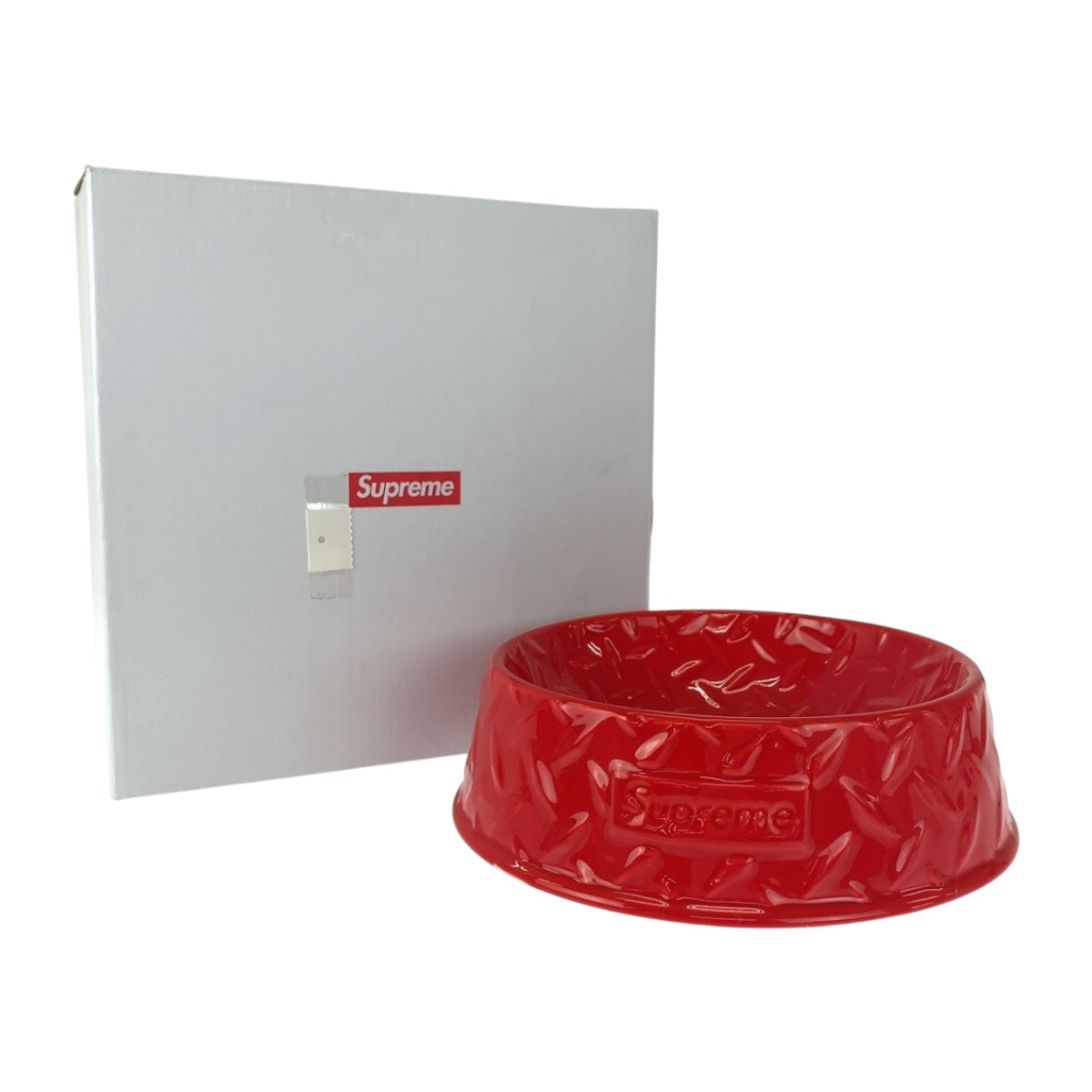 20663
Supreme シュプリーム 23SS DIAMOND PLATE DOG BOWL レッド セラミック ドッグボール ペット用 レディース N21