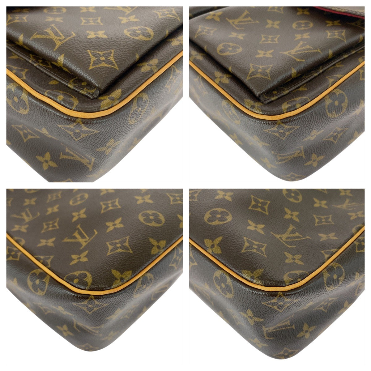 20670
LOUIS VUITTON ルイヴィトン モノグラム ヴィバシテGM ブラウン ベージュ ゴールド金具 PVC / レザー M51163 ショルダーバッグ レディース A128