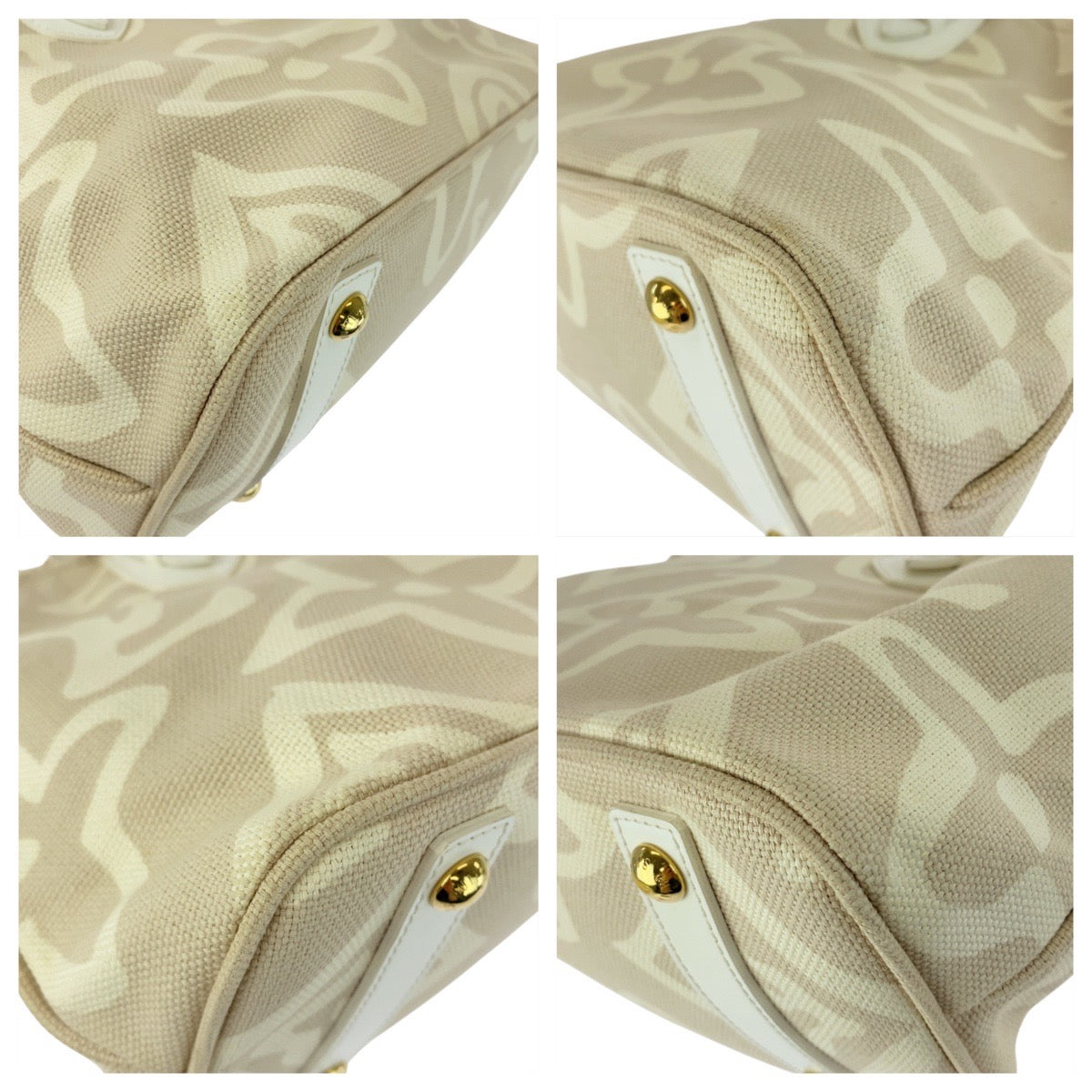 20671
LOUIS VUITTON ルイヴィトン タイシエンヌGM ベージュ クリーム ゴールド金具 キャンバス / レザー M95675 トートバッグ ショルダーバッグ レディース A68